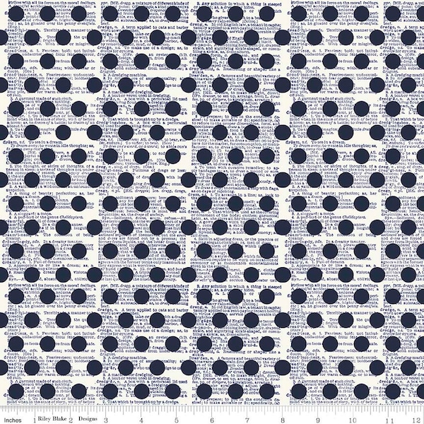 Lost and Found America 5982 White with NAVY DOTS