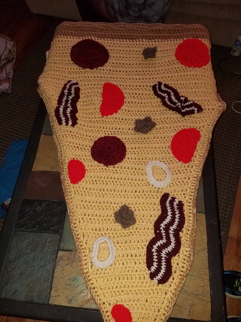 Pizza Blanket Pattern Pizza Crochet Pattern Pizza Slice Etsy