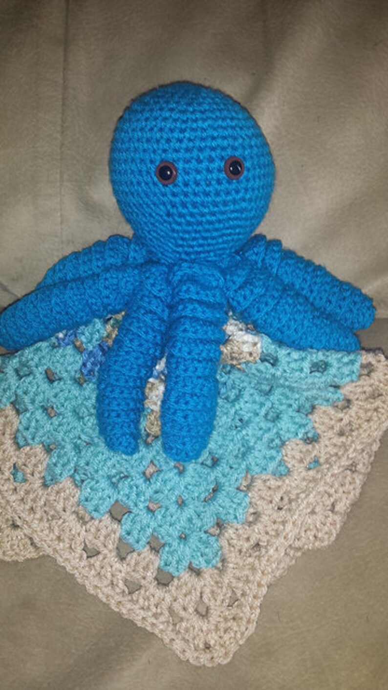 Crochet Pattern Octopus Lovey Toy Baby Shower Gift Under ...