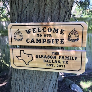 Personalized Camping Sign Custom RV Sign Campsite Sign Glamping Sign Outdoor Sign Custom Made Sign Camping Plaque Unique Camping Gift