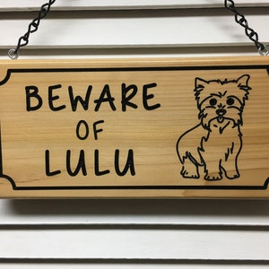Personalized Wood Sign Customizable Pet Name Sign Custom Carved Cedar Dog or Cat Sign Beware Of Dog Sign Super High Quality Plaque