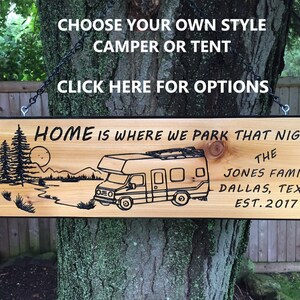 Personalized Custom Wood Sign Carved Cedar Wood RV Sign Rustic Family and Last Name Personalized Camping Sign Custom Name Signs RV Sign