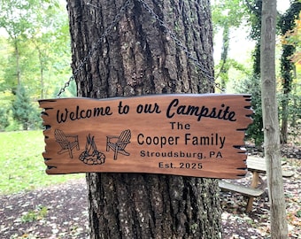 Custom Camping Sign Custom RV Sign Custom Camp Decor Sign Personalized Camping Sign RV Decor Signs Custom Family Name Sign Campsite Sign7