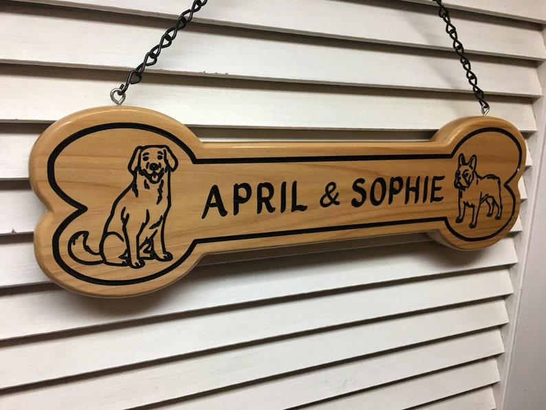 Custom Dog Sign Pet Name Plaque Wood Carved Sign Custom Wood Etsy