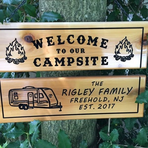 Personalized Camping Sign Custom RV Sign Campsite Sign Glamping Sign ...