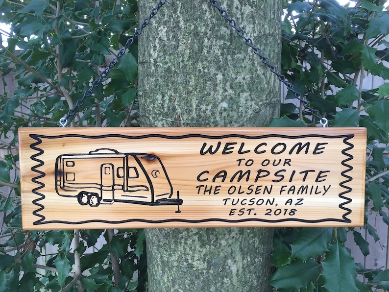 Personalized Camping Sign Custom Camp Sign Personalized Family Etsy