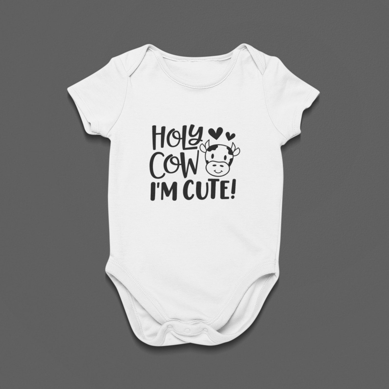 Holy Cow I'm Cute Infant Baby Unisex Onesie Hipster Baby Etsy