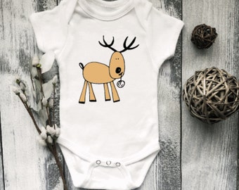 Santa Reindeer Sleigh Ride Christmas Infant Gerber Baby Onesies Bodysuit Gift Santa Reindeer Sleigh Ride Christmas Infant Gerber Baby Onesies Bodysuit Gift