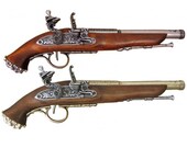 18th Century Skull Butt Plate Flintlock Gold or Silver Replica