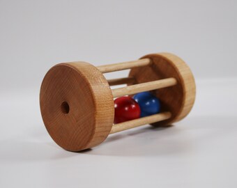 wooden rolling rattle