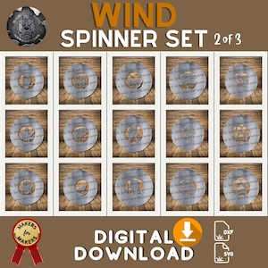 Wind Spinner Set 2 - Dxf/Svg - Bad Dog Metalworks Digital Download - Laser CNC Plasma Waterjet - Wind Spinner Svg - Wind Spinner Dxf Bundle