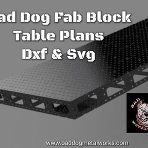 2 x 6 Bad Dog Fab Block Tisch - Dxf - SVG - Schweißtisch Pläne - CNCPlasma Schnitt - Vorrichtungstisch - Schweißtisch Dxf - Bad Dog Metalworks