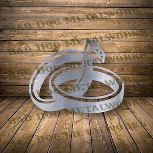 Anillos de boda SVG/DXF Bad Dog Metalworks Descarga digital - Archivos de corte por chorro de agua con plasma CNC y láser - Boda Svg - Boda Dxf - Casado Svg