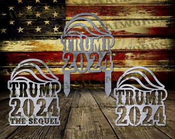 Trump 2024 Bundle Dxf and Svg - Bad Dog Metalworks Digital Download - Laser CNC Plasma Waterjet Vinyl - Trump 2024 Svg - Trump 2024 Dxf