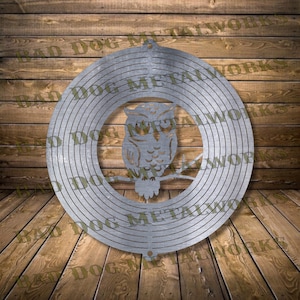 Molinillo de viento de búho Dxf - Molinillo de viento Svg - Descarga digital de Bad Dog Metalworks - CNC Plasma Laser Waterjet - Atrapasueños de búho Dxf - Búho Svg