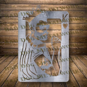 Re di cuori - Svg - Dxf - Download digitale Bad Dog Metalworks - Laser CNC Plasma Waterjet - Poker Svg - King Svg - Poker Dxf - King Dxf