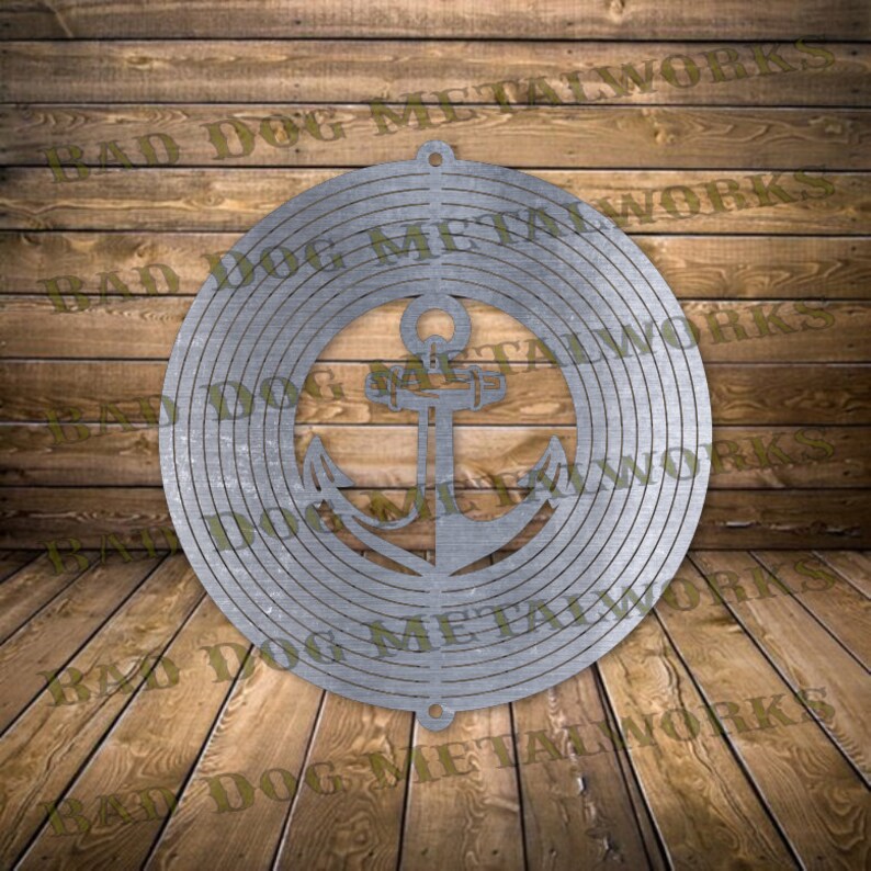 Anchor Wind Spinner Svg Wind Spinner Dxf Bad Dog Etsy Canada