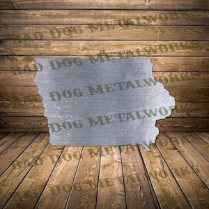Iowa State Outline SVG/DXF - Bad Dog Metalworks Digital Download - Laser CNC Plasma Waterjet - Iowa Svg - Iowa Dxf - Iowa Outline Dxf