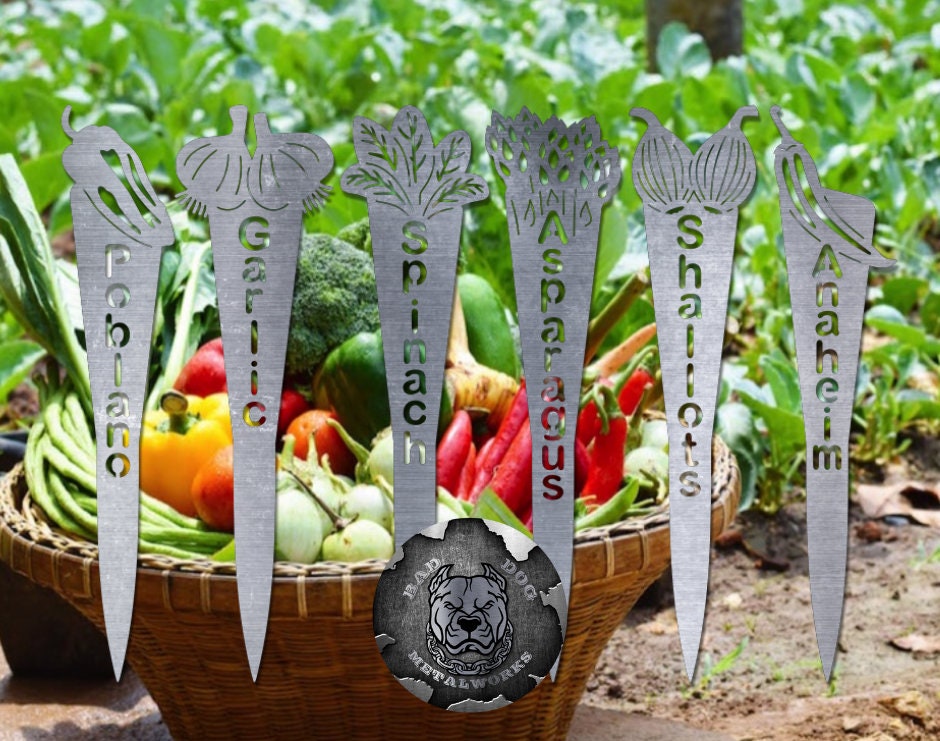 Vegetable Garden Stakes Herb Garden Stakes Garden Decor Etsy Canada