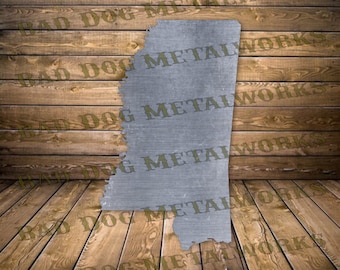 Mississippi Outline Svg/Dxf - Bad Dog Metalworks Digital Download - Laser CNC Plasma Waterjet - Mississippi Outline Dxf - Mississippi Svg