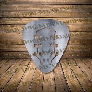 Guitar Neck Guitar Pick Dxf - Guitar Pick Svg - Bad Dog Metalworks Digital Download - Laser CNC Plasma Waterjet - Guitar Neck Dxf Guitar Svg