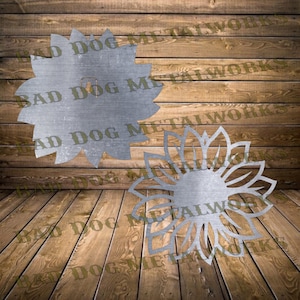 Girasole a due strati Svg/Dxf - Download digitale Bad Dog Metalworks - CNC Plasma Laser Waterjet - File Dxf girasole per taglio al plasma