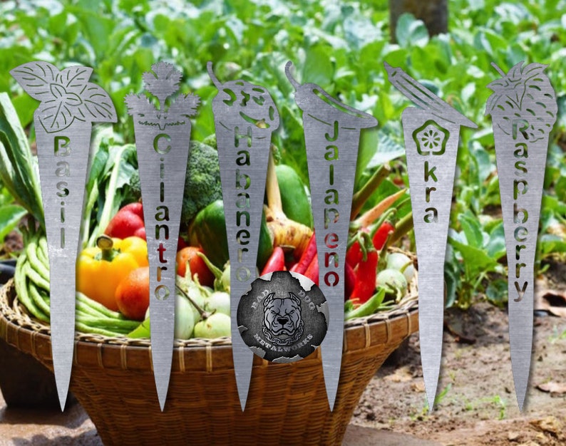 Vegetable Garden Stakes Herb Garden Stakes Garden Decor Etsy Canada
