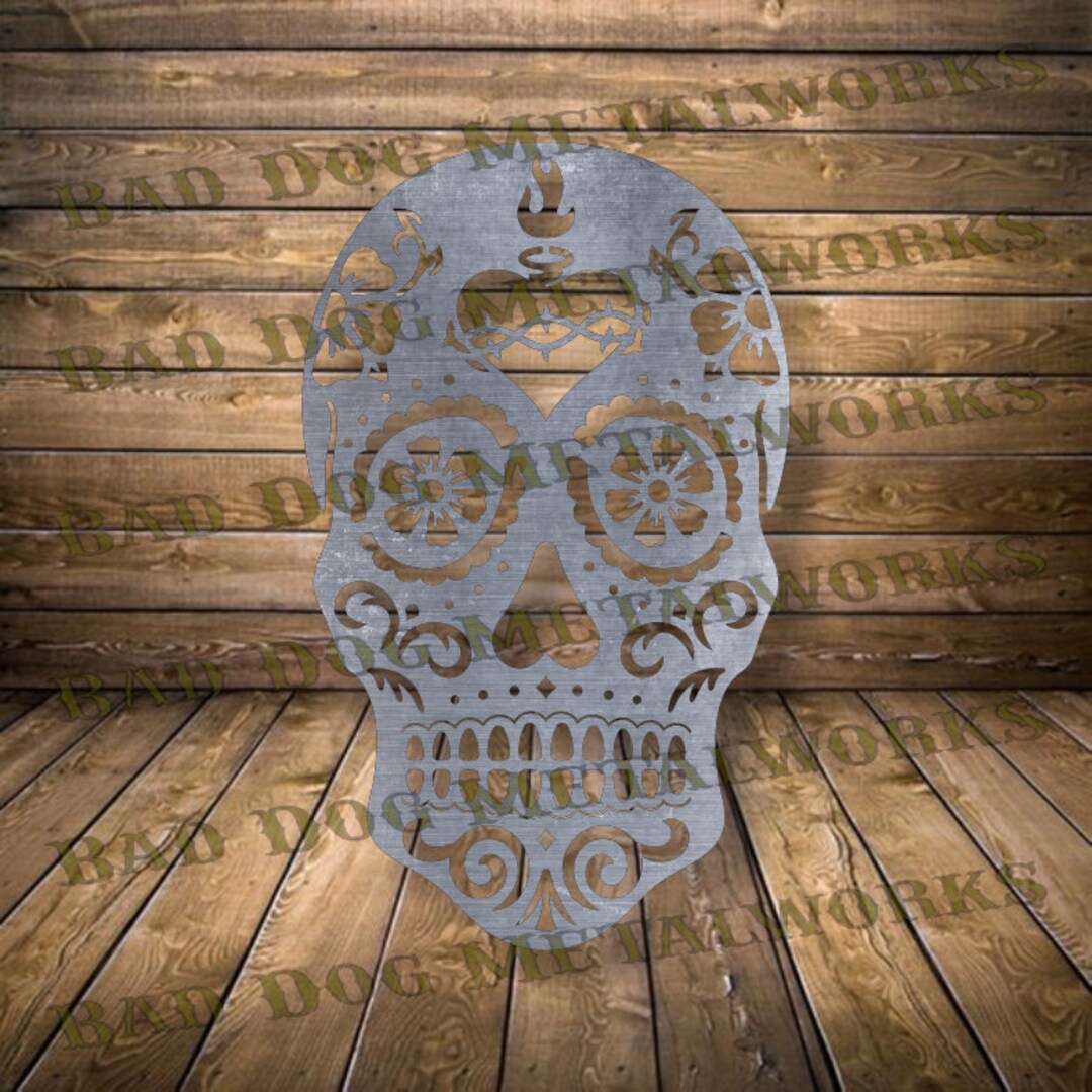 Sacred Heart Sugar Skull Dxf/svg - Bad Dog Metalworks Digital Download ...