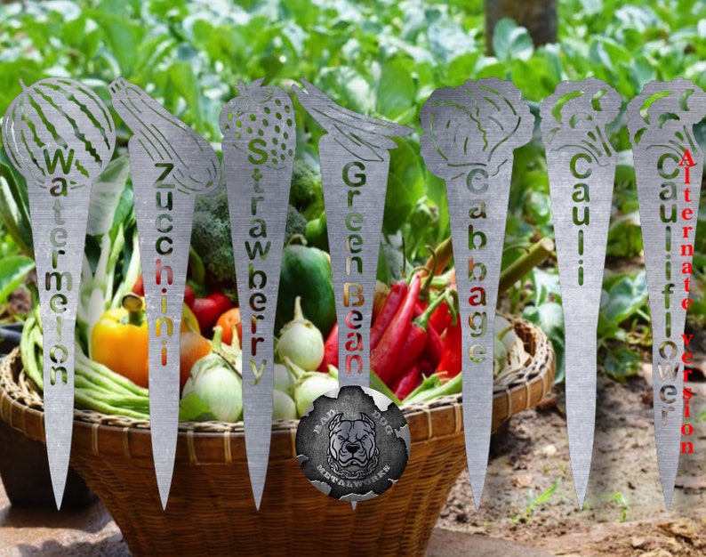Vegetable Garden Stakes Herb Garden Stakes Garden Decor Etsy Canada