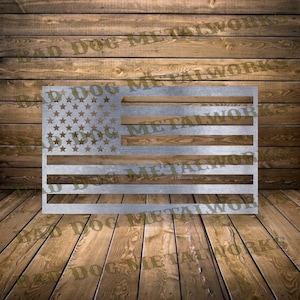 American Flag Dxf/Svg - Bad Dog Metalworks Digital Download - Laser CNC Plasma Waterjet - Patriotic Svg - Patriotic Dxf - American Flag Svg