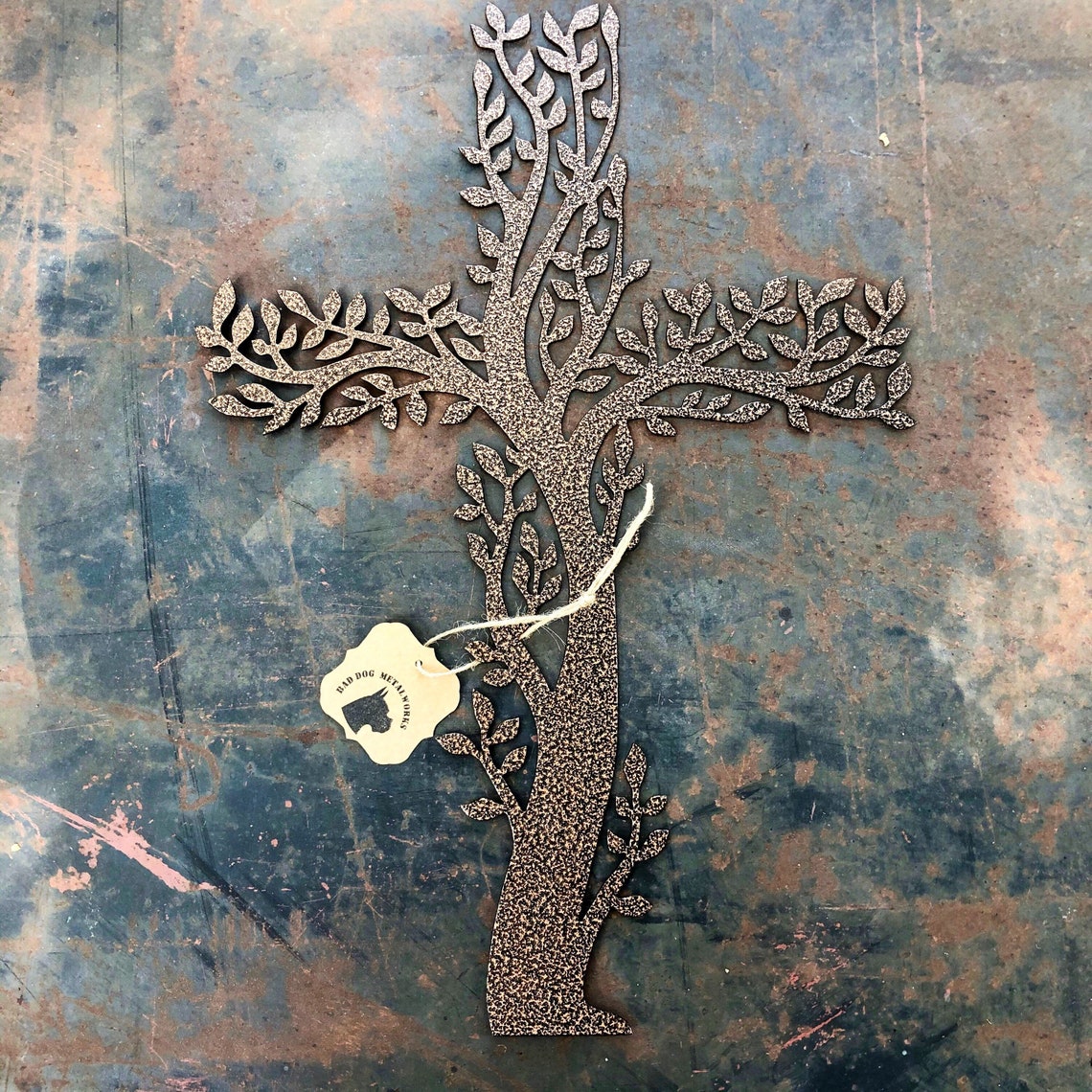 Tree Cross Metal Wall Art Religious Art Spirituality Etsy