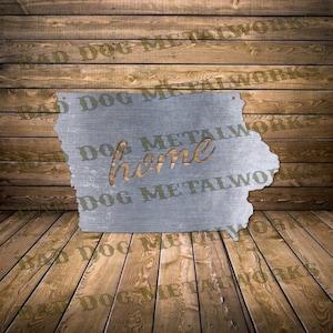 Iowa Home SVG/DXF - Bad Dog Metalworks Digital Download - Laser CNC Plasma Waterjet - Iowa Svg Iowa Dxf - Iowa Outline Dxf Iowa Outline Svg