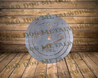 Fuel Gauge Full Dxf/Svg - Bad Dog Metalworks Digital Download - Laser CNC Plasma Waterjet - Fuel Gauge Svg - Full Tank Svg - Full Tank Dxf