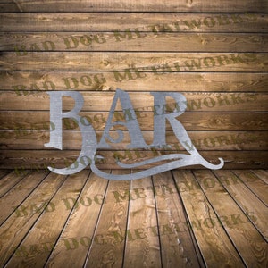 Bar Svg/Dxf - Download digitale Bad Dog Metalworks - Laser CNC Plasma Waterjet - Bar Dxf - Cartello bar Svg - Man Cave Svg - Man Cave Dxf