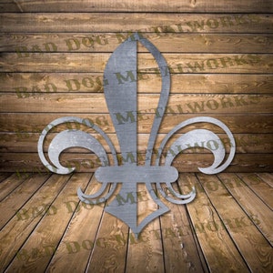 Fleur de lys Dxf/Svg - Téléchargement numérique Bad Dog Metalworks - Laser CNC Plasma jet d'eau - Svg fleur de lys - Svg en filigrane - Dxf de la Nouvelle-Orléans