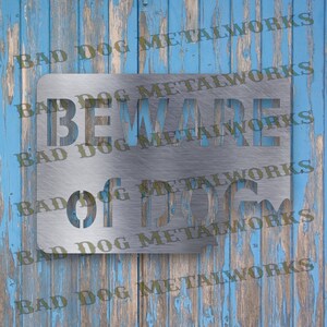 Beware of Dog Dxf/Svg - Bad Dog Metalworks Digital Download - Laser CNC Plasma Waterjet - Beware of Dog Svg - Trespassing Dxf - Warning Svg