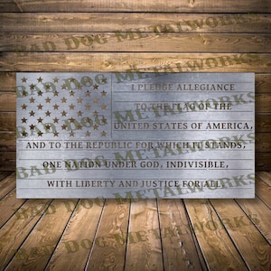 Bandiera degli Stati Uniti Dxf/Svg - Download digitale Bad Dog Metalworks - Laser CNC Plasma Waterjet - Bandiera americana Svg - Impegno Dxf