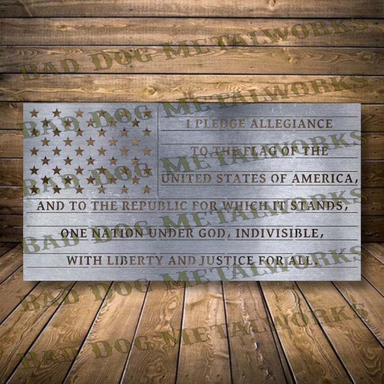 United States Pledge Flag Dxf/Svg - Bad Dog Metalworks Digital Downlo…