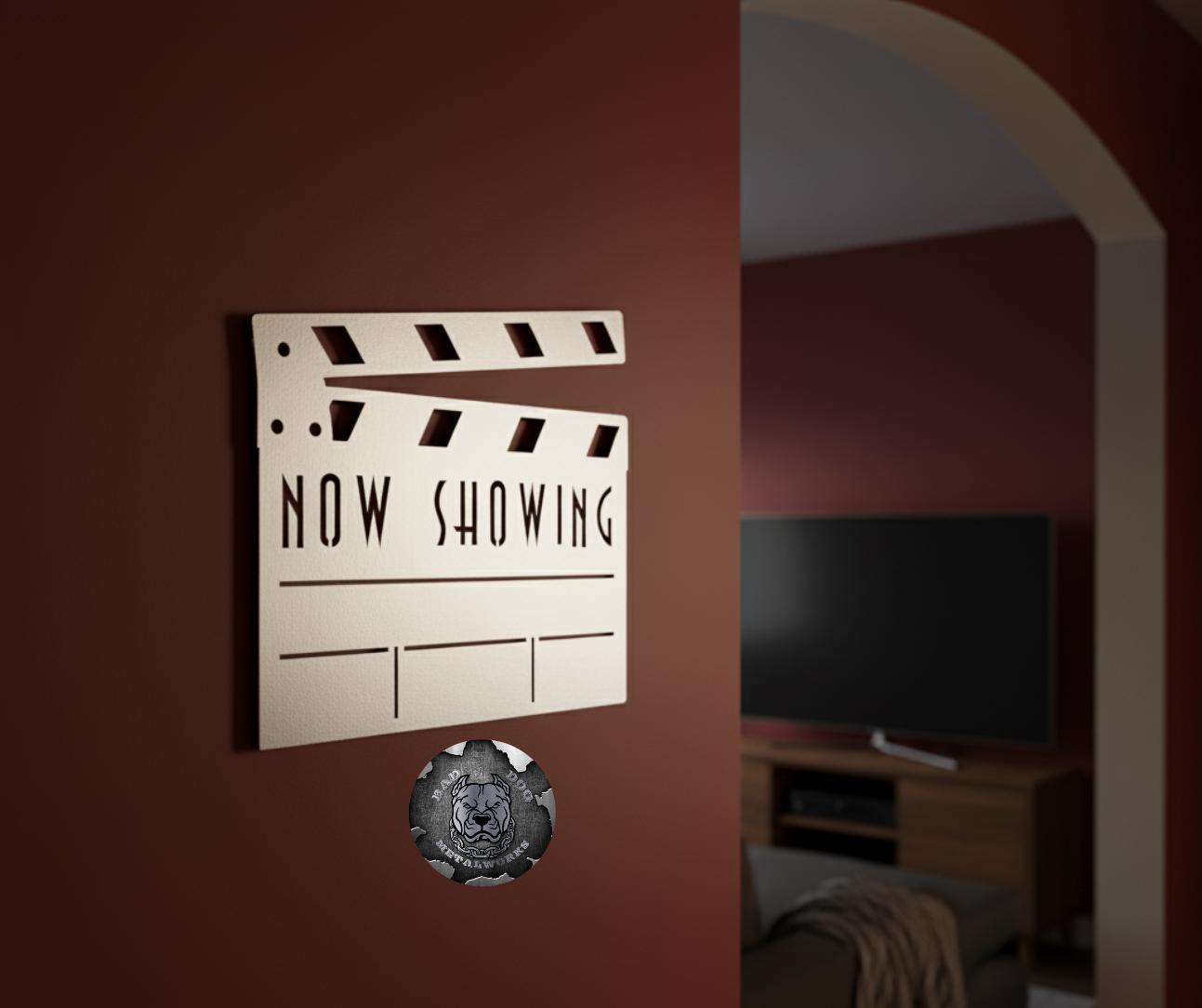 Now Showing Clapboard Movie Clapper - Bad Dog Metalworks Home Decor ...