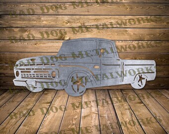 1966 Ford Truck Dxf/Svg - Bad Dog Metalworks Digital Download - Laser CNC Plasma Waterjet - Ford Dxf - Truck Svg - Vintage Pickup Truck Svg