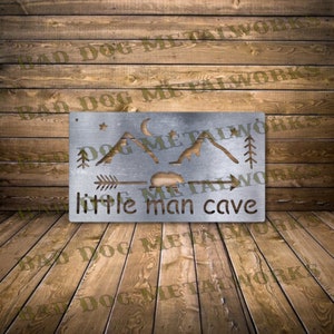 Little Man Cave Dxf/Svg - Descarga digital de Bad Dog Metalworks - CNC Plasma Laser Waterjet - Niños Svg Niños Dxf - Guardería Svg - Guardería Dxf