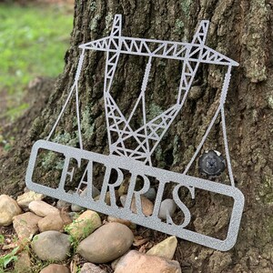Lineman Transmission Tower Monogram - Bad Dog Metalworks Home Decor - Lineman Monogram - Lineman Gifts -  Personalized Lineman Sign