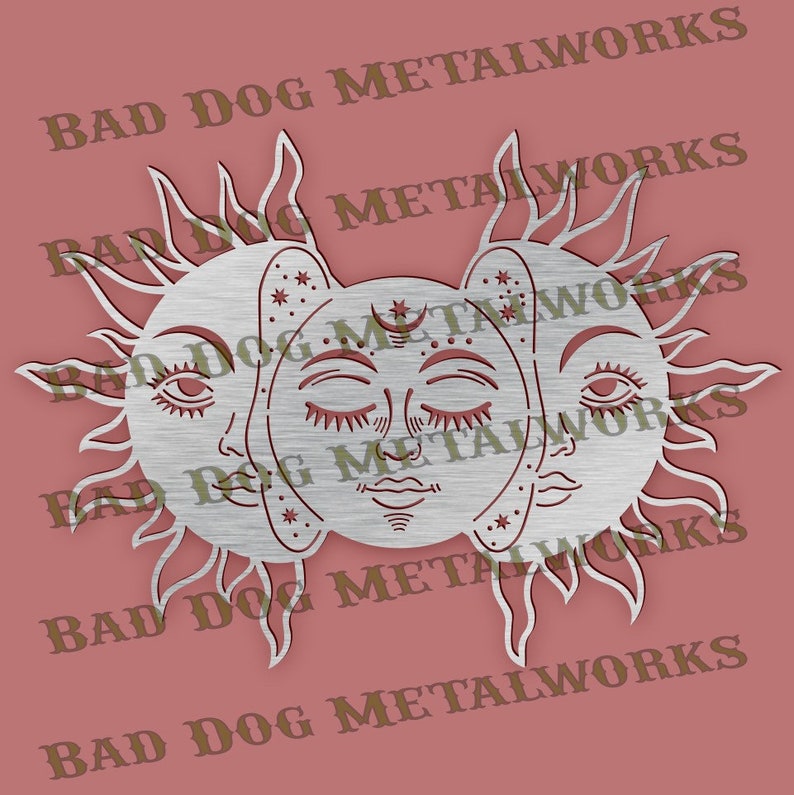 Download Celestial Sun and Moon SVG and DXF Bad Dog Metalworks ...