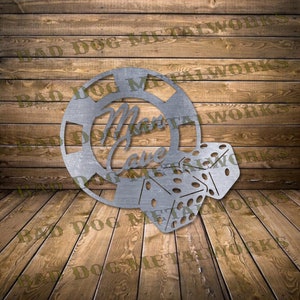 Man Höhle Poker Chip und Würfel Dxf /Svg - Bad Dog Metalworks Digitaler Download - Laser CNC Konzentration