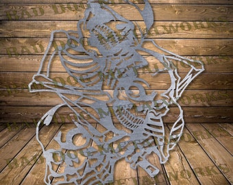 Se nej, hör nej, tala inget ont Dxf/Svg - Bad Dog Metalworks Digital nedladdning - CNC Plasma Laser Vattenstråle - Skelett Svg - Skelett Dxf