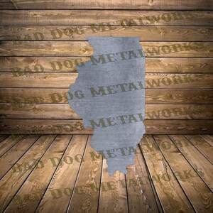 Illinois Outline Svg/Dxf - Download digitale Bad Dog Metalworks - Laser CNC Plasma Waterjet - Stato Outline Dxf - Illinois Svg - Illinois Dxf
