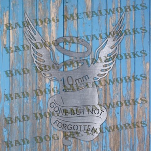 Memorial de zócalo de 10 mm Svg/Dxf - Descarga digital de Bad Dog Metalworks - Láser CNC Plasma Waterjet - Mecánico Dxf - Mecánico Svg - Zócalo Dxf