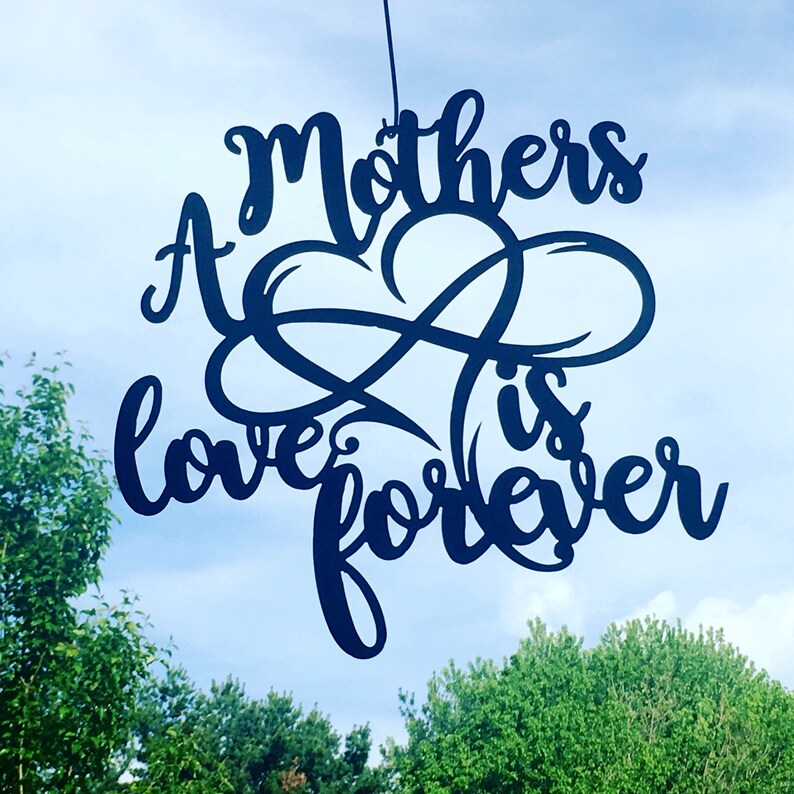 A Mother's Love is Forever I love you Metal Sign Etsy