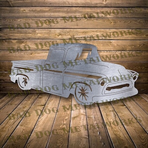 Camioneta Chevy 1957 Dxf/Svg - Descarga digital de Bad Dog Metalworks - Corte por chorro de agua con plasma CNC y láser - Camioneta Dxf - Camioneta Svg - Chevy Dxf