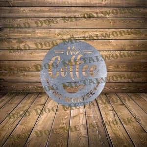 Sin café no hay trabajador - SVG - DXF - Descarga digital de Bad Dog Metalworks - Láser CNC Plasma Waterjet - Café Dxf - Café Svg - Cafetería